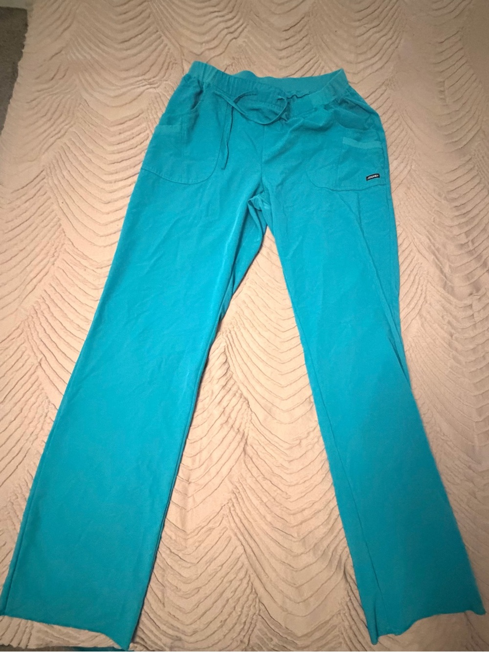 Jockey Teal Straight-Leg Pull-On Pants